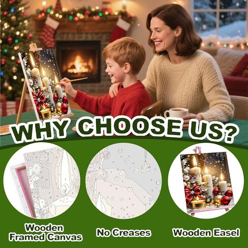 4 حزمة الطلاء من أرقام أرقام للبالغين - الحامل الخشبي ، الطلاء الوطني للحديقة بالأرقام مع الإطار ، اللوحة البالغة المناظر الطبيعية بواسطة مجموعات الأرقام على قماش ، سهلة لوحة الهدية للوحدة الزيتية 8x12inch in Kuwait