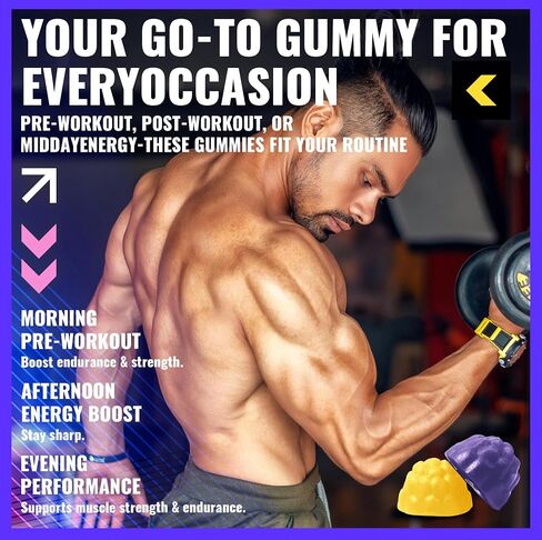 Creatine Monohydrate Gummies (5g) – Pre-Workout Energy & Muscle Growth Support for Men & Women | Blueberry Raspberry Electrolyte Gummies (135 Count) in Saudi Arabia