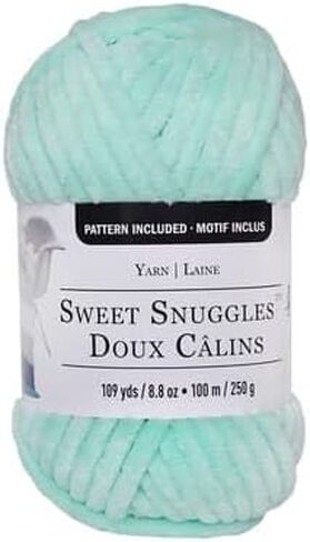 Sweet Snuggles Yarn by Loops & Threads - Yarn for Knitting, Crochet, Weaving, and Arts & Crafts - Pink, Polyester, 8.8 oz in Saudi Arabia