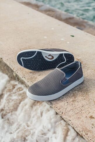 OLUKAI Lae'ahi Men's Slip On Shoes, Versatile & Casual Everyday Sneaker, Lightweight & Breathable Mesh, All-Day Wear & Comfort, Kona/Kona, 13 in Saudi Arabia