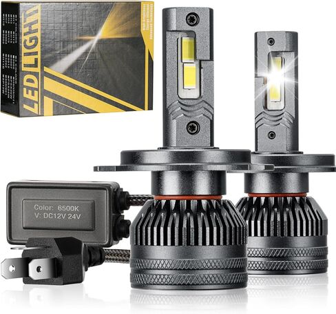 مصابيح الضباب H11/H8/H9/H16 - 13,000LM فائقة السطوع 6500K أبيض، 800% أكثر سطوعًا من الهالوجين، حجم صغير 1:1، عمر 50,000 ساعة، التوصيل والتشغيل، عبوة من 2 in Kuwait