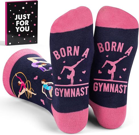 Gymnastics Gifts - Perfect Socks for Girls, Ideal For 7, 8, 9 Year Old Girl Gifts, Unique Stocking Stuffers for Teen Girls, Christmas Presents, Gymnastics Coach gifts, Warm and Soft Gymnastics Stuff in Kuwait