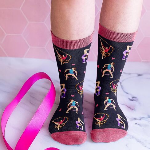 Gymnastics Gifts - Perfect Socks for Girls, Ideal For 7, 8, 9 Year Old Girl Gifts, Unique Stocking Stuffers for Teen Girls, Christmas Presents, Gymnastics Coach gifts, Warm and Soft Gymnastics Stuff in Kuwait