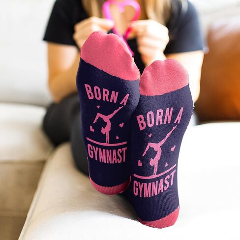 Gymnastics Gifts - Perfect Socks for Girls, Ideal For 7, 8, 9 Year Old Girl Gifts, Unique Stocking Stuffers for Teen Girls, Christmas Presents, Gymnastics Coach gifts, Warm and Soft Gymnastics Stuff in Kuwait