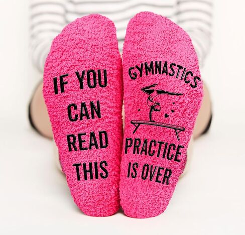 Gymnastics Gifts - Perfect Socks for Girls, Ideal For 7, 8, 9 Year Old Girl Gifts, Unique Stocking Stuffers for Teen Girls, Christmas Presents, Gymnastics Coach gifts, Warm and Soft Gymnastics Stuff in Saudi Arabia