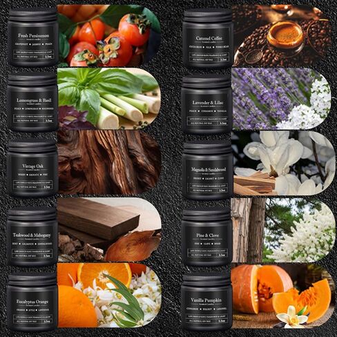 مجموعة شموع معطرة مكونة من 8 قطع هدايا للرجال، مجموعة شموع عطرية هدية للأب والصديق وأعياد الميلاد والذكرى السنوية وعيد الأب in Kuwait