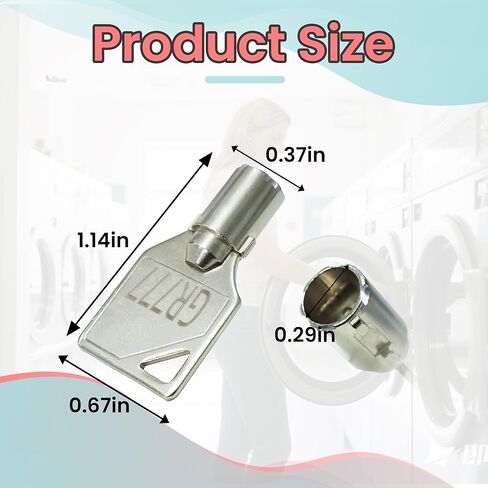 2 عبوة GR777 توافق مفتاح مفتاح Keypower الأنبوبي مع لوحة الخدمة للسرعة كوين Door/لوحة خدمة/غسالة عملة ، لسرعة Queen Maytag ESD Lock in Kuwait
