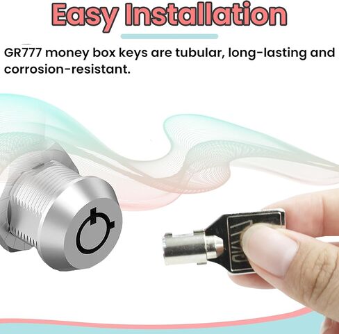 2 عبوة GR777 توافق مفتاح مفتاح Keypower الأنبوبي مع لوحة الخدمة للسرعة كوين Door/لوحة خدمة/غسالة عملة ، لسرعة Queen Maytag ESD Lock in Kuwait