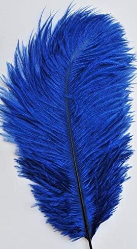 10pcs Ostrich Feathers 12-14inch for Wedding Decoration - (Blue/Light Blue) in Saudi Arabia