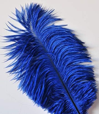 10pcs Ostrich Feathers 12-14inch for Wedding Decoration - (Blue/Light Blue) in Saudi Arabia