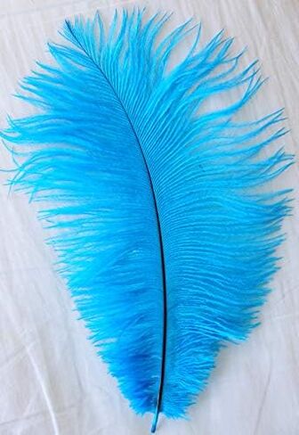 10pcs Ostrich Feathers 12-14inch for Wedding Decoration - (Blue/Light Blue) in Saudi Arabia