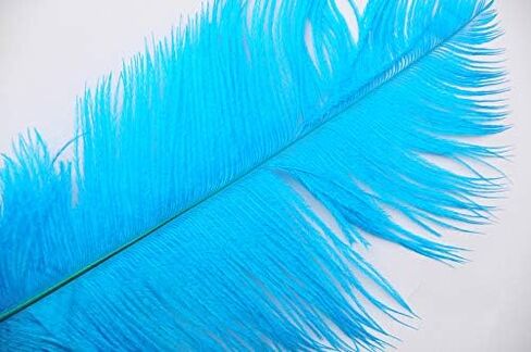 10pcs Ostrich Feathers 12-14inch for Wedding Decoration - (Blue/Light Blue) in Saudi Arabia