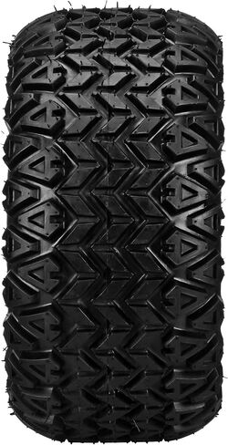 RM Cart - 10" Yukon Black/Machined on 20x10-10 Black Trail II Tires (Set of 4) | Fits Club Car & EZ-Go Carts | Golf Cart Tires and Wheels Combo | Can Be Used on Lawn Mowers and ATVs in Kuwait