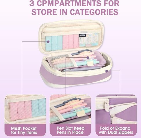 Mechanical Pencil Set with Cute Pencil Case, 12PCS Pastel Mechanical Pencils 0.5 & 0.7mm with 720PCS HB Leads, 4PCS Erasers and 1x Sticky Note, Suitable for School Writing, Drafting Drawing Sketching in Saudi Arabia