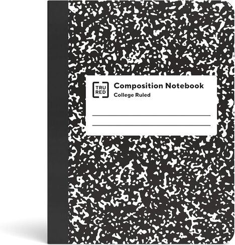 STAPLES 2072493 Composition Notebook 9.75-Inch x 7.5-Inch College Ruled 100 Sh. Black 48/CT in Saudi Arabia