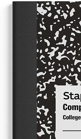 STAPLES 2072493 Composition Notebook 9.75-Inch x 7.5-Inch College Ruled 100 Sh. Black 48/CT in Saudi Arabia