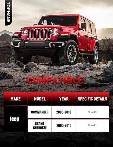 12pc Front Upper Control Arms Suspension Kit for 2005-2010 Jeep Grand Cherokee & Commander – Upgraded Polyurethane Bushings, Wrinkle Gray in Kuwait