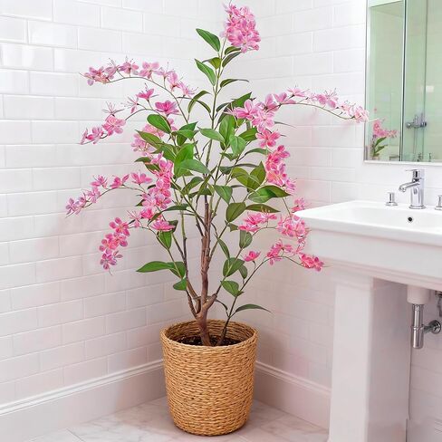 نباتات الياسمين الاصطناعية 6 أقدام و 6 أقدام ، وأشجار اصطناعية نابضة بالحياة مع أزهار طبيعية ، مثالية لأي مساحة in Kuwait