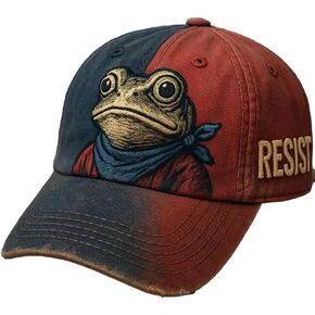 Unisex Vintage Resist Portland Frog Protest Hat Adjustable Funny Frog Baseball Cap in Saudi Arabia