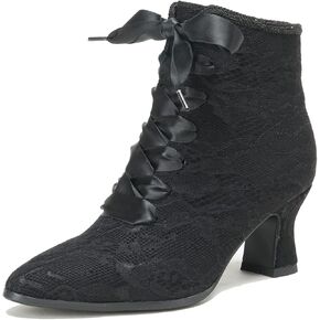 ErikenUrben Women Lace Victorian Boots White Bridal Wedding Booties Zip in Kuwait