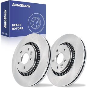 AutoShack Black Hat Drilled and Slotted Brake Rotors Front Brake Rotor Replacement Kit for 2005-2007 Ford Five Hundred Freestyle 2008-2009 Taurus X 2005-2007 Mercury Montego 2008-2009 Sable PR64159LR in Kuwait