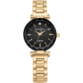 Jessica Simpson Diamond Collection Women's Watch, Classic Quartz, Metal Band, Round Faceted Crystal Face, Elegant Dress Watch for Women in Saudi Arabia