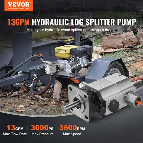 مضخة فائض السجل الهيدروليكي VEVOR - 11GPM ، 2 مرحلة 3000PSI ، 1 '' مدخل 1/2 '' NPT ، 3600 دورة في الدقيقة مضخة هيدروليكية من الألومنيوم لتركيب محرك صغير ، Snowplow in Saudi Arabia