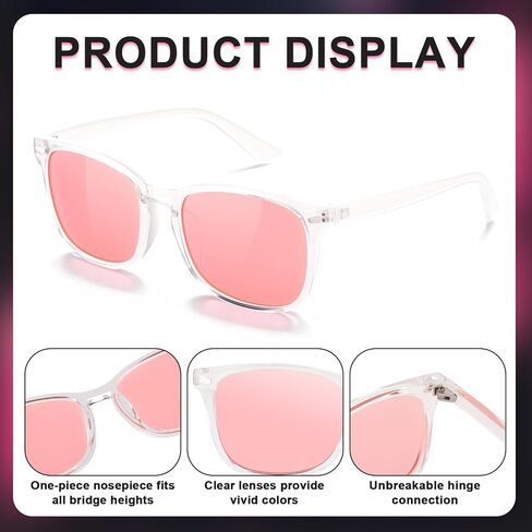 4 Pairs Polarized Sunglasses for Women Men, Trendy Sunglasses UV400 Classic Glasses(Black Brown) in Saudi Arabia