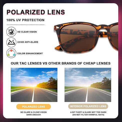 4 Pairs Polarized Sunglasses for Women Men, Trendy Sunglasses UV400 Classic Glasses(Black Brown) in Saudi Arabia