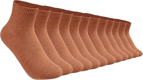 10 Pairs Women's Cushioned Crew Socks, Seamless Toe Design,High Elasticity Soft Above Ankle Athletic Hiking Running Sock for Women Girls Size 6-10 in Saudi Arabia