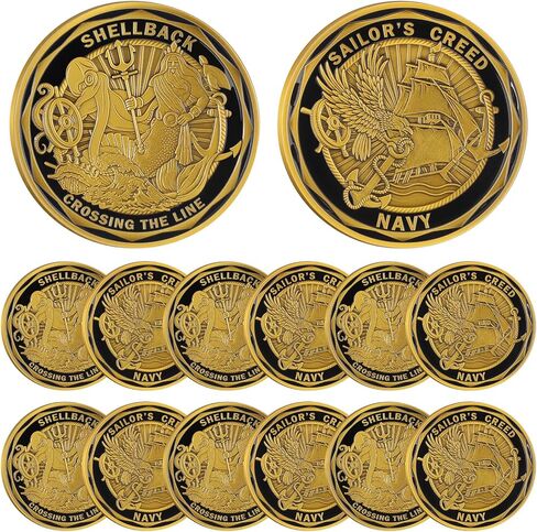 12 PCS Sailing Inspiration Inspiration Coin Coin's Creed Challenge Coin Nautical Pocket Prosistence Courage Adventure Adventure Adventure Adventur in Saudi Arabia