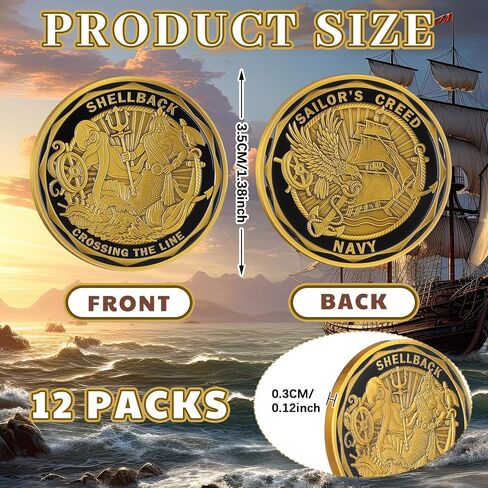 12 PCS Sailing Inspiration Inspiration Coin Coin's Creed Challenge Coin Nautical Pocket Prosistence Courage Adventure Adventure Adventure Adventur in Saudi Arabia