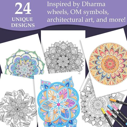 Connect The Dots Coloring Book for Adults Relaxation, 30 Patterns Dot to Dot Books for Women Stress Relief, Spiral Bound Coloring Books, Relaxing Gift for Women, Single-Sided Print World of Dots in Saudi Arabia