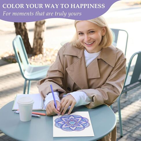 Connect The Dots Coloring Book for Adults Relaxation, 30 Patterns Dot to Dot Books for Women Stress Relief, Spiral Bound Coloring Books, Relaxing Gift for Women, Single-Sided Print World of Dots in Saudi Arabia