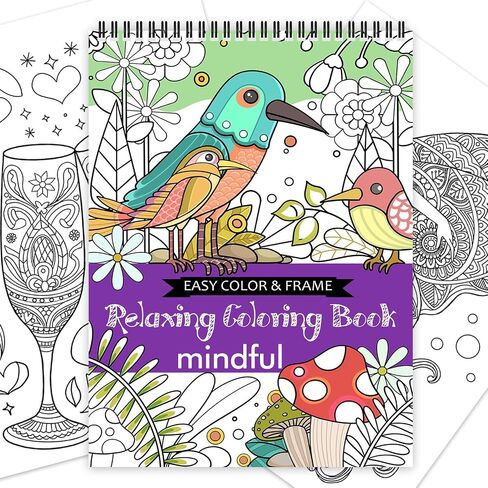 Connect The Dots Coloring Book for Adults Relaxation, 30 Patterns Dot to Dot Books for Women Stress Relief, Spiral Bound Coloring Books, Relaxing Gift for Women, Single-Sided Print World of Dots in Saudi Arabia