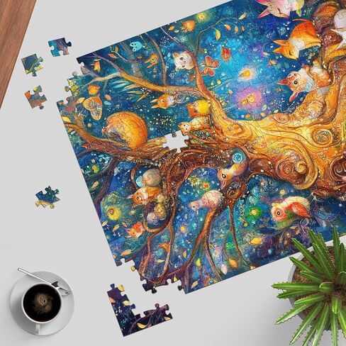 1000 Piece Puzzle for Adults, Flower House Jigsaw Puzzle, Family Puzzles Game, Interlock Perfectly No Dust, Home Decoration Puzzle, Gift for Valentine Friends Parents Kids in Kuwait