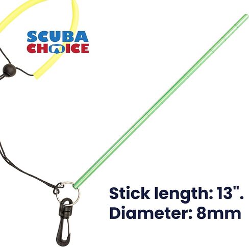 Scuba Choice Scuba Diving 13" Aluminum Lobster Tickle Pointer Stick with Measurement and Lanyard, Blue in Saudi Arabia
