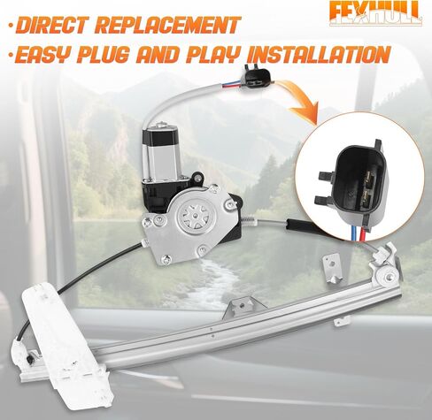 751-780 Power Window Regulator with Motor Compatible with Mitsubishi Lancer 2008-2017 Front Driver Side- Replaces # 5713A125, 5713A085, 388763 in Saudi Arabia