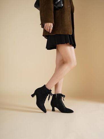 ErikenUrben Women Lace Victorian Boots White Bridal Wedding Booties Zip in Kuwait