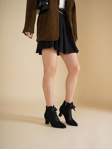 ErikenUrben Women Lace Victorian Boots White Bridal Wedding Booties Zip in Kuwait