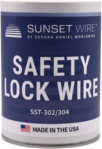 Safety Lock Wire - T302/304 Stainless Steel Safety Wire for Aviation, Automotive, Industrial Use - 1lb Dispenser Can - Made in USA (0.032 in) in Saudi Arabia