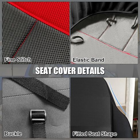 SAPUBK Custom-Fit Seat Covers Replace for 1997-2002 Wrangler TJ, Front and Rear Knitted Fabric Composite Soft Foam Lining Airmesh Breathable TJ Seat Cover Cushion in Saudi Arabia