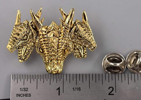 Antique Pewter 3 Headed Dragon Pin G046 in Kuwait