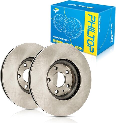 PHILTOP 10.58 inch（268.9 mm） Rear Solid Disc Brake Rotors Compatible with Toyota Solara 2004-2008, 2-PC Set replace # 31322 in Saudi Arabia