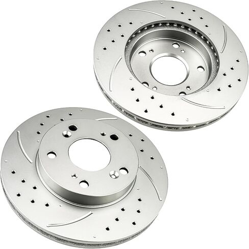 PHILTOP 10.58 inch（268.9 mm） Rear Solid Disc Brake Rotors Compatible with Toyota Solara 2004-2008, 2-PC Set replace # 31322 in Saudi Arabia