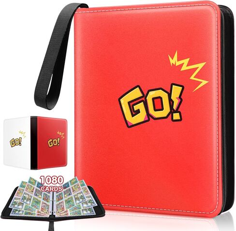 9 Pocket Card Binder Premium Trading Card Binder Holds 720 Cards, Heavy-Duty PU Leather with Secure Zipper for MTG, TCG, Game Sports & Football Cards Collectible Trading Card Albums for Gifts in Kuwait