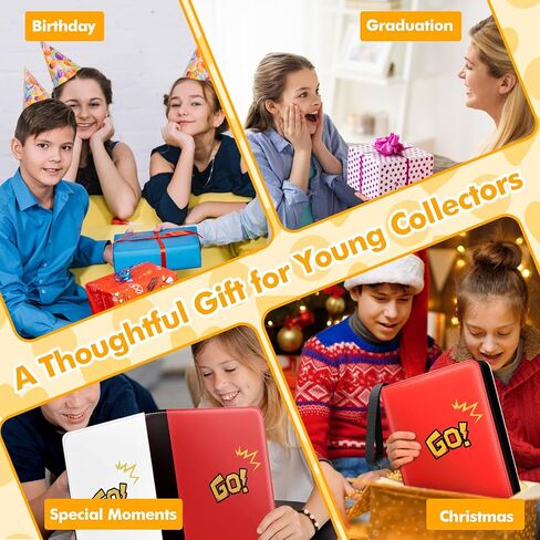 9 Pocket Card Binder Premium Trading Card Binder Holds 720 Cards, Heavy-Duty PU Leather with Secure Zipper for MTG, TCG, Game Sports & Football Cards Collectible Trading Card Albums for Gifts in Kuwait