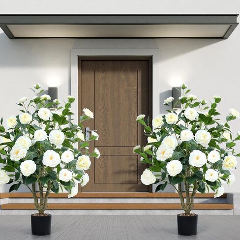 شجرة تين أوراق الكمان الاصطناعية مع زارع أبيض، نباتات وهمية بطول 6 أقدام مع 4 صناديق، نباتات أرضية بأشجار التين الصناعية في وعاء، أشجار اللبخ المزيفة ليراتا لغرفة المعيشة الداخلية وغرفة النوم والمكتب هدية الترحيب بالمنزل الجديد in Kuwait
