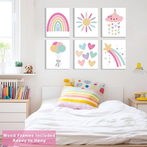 مؤطرة Preppy Bows Wall Art ، Pink Bow Girly Wall Decor for Bedroom Realthetic ، Preppy Bow Pictures for Girls Bedroom College (جاهزة للتعليق ، مجموعة من 6 ، 8x10in ، مؤطرة) in Kuwait