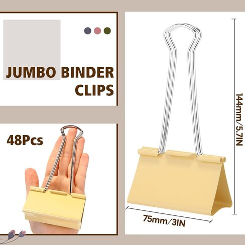 JETEC 50 PCS 3 بوصة مقاطع جومبو جماهي كبيرة مقاطع كبيرة الموثوق الأسود الكبير كبير العمل المعدني العملاق المشابك كبيرة للمكاتب والمنزل أكياس المطبخ طعام المطبخ الرسم in Saudi Arabia